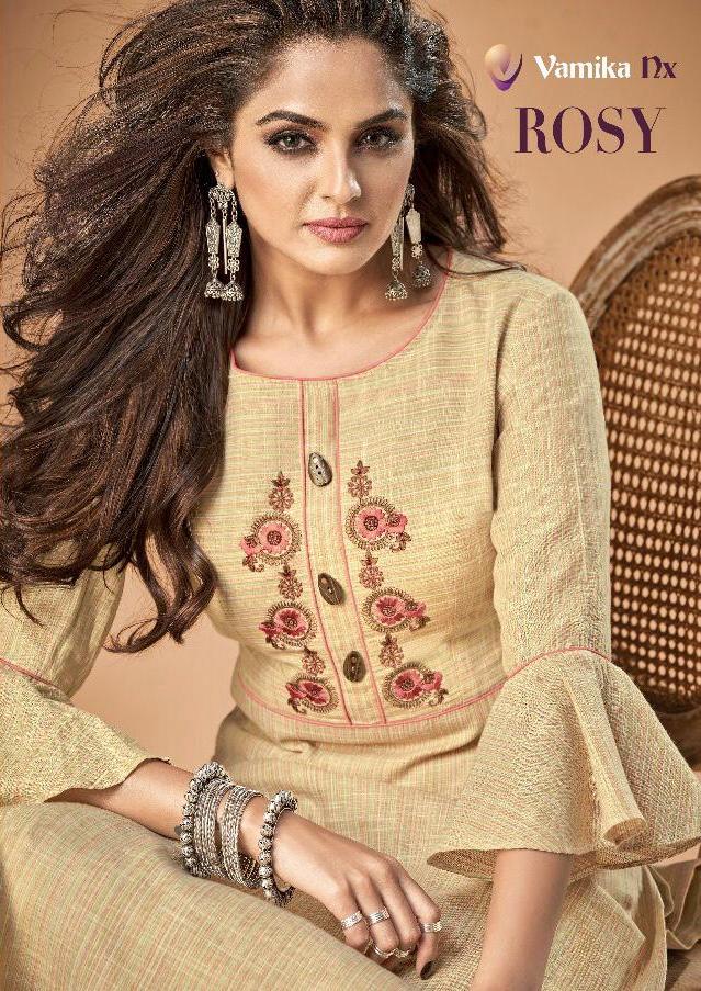 Vamika Nx Launch Rosy Premium Cotton Designer Kurti Catalogue