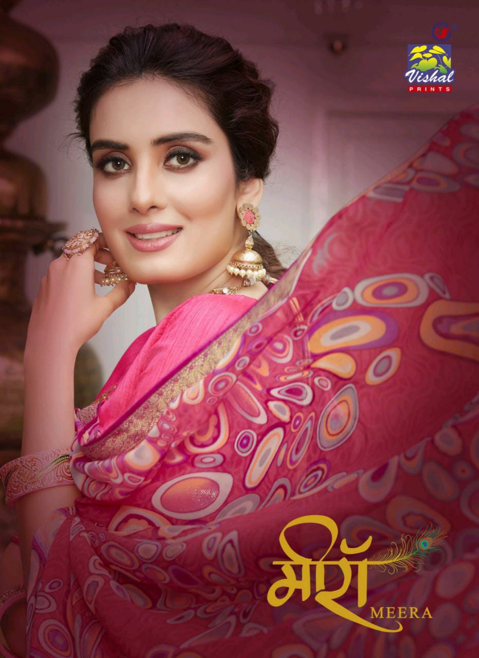 Vishal Print Presents Meera 1800-1811 Series Fancy Ethnic Wear Stylish Saree Catalogs