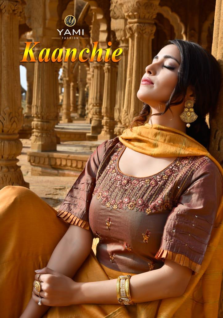 Yami Fashion Launch Kaanchie Silk Cape Top Skirt With Dupatta Online Collection
