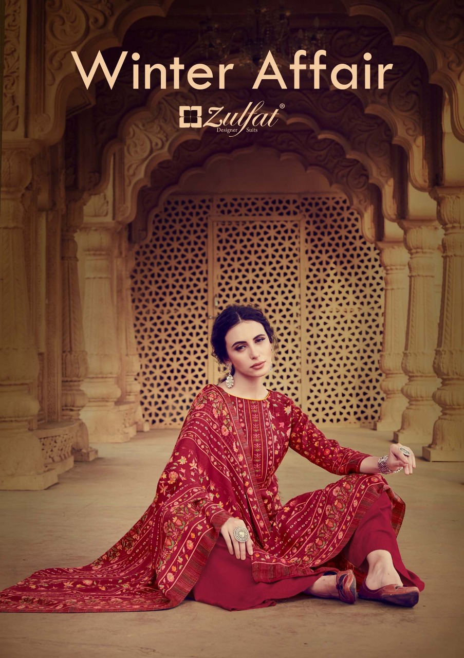 Zulfat Designer Winter Affair Vol 2 Pashmina Digital Print Salwar Suit At Lowest Rate