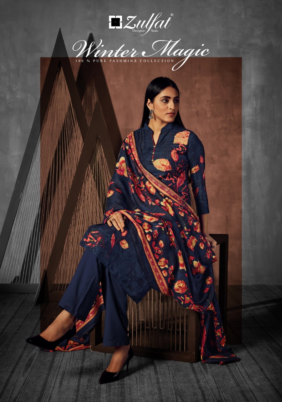 Zulfat Designer Winter Magic Vol 4 Pashmina Digital Style Casual Wear Salwar Suits