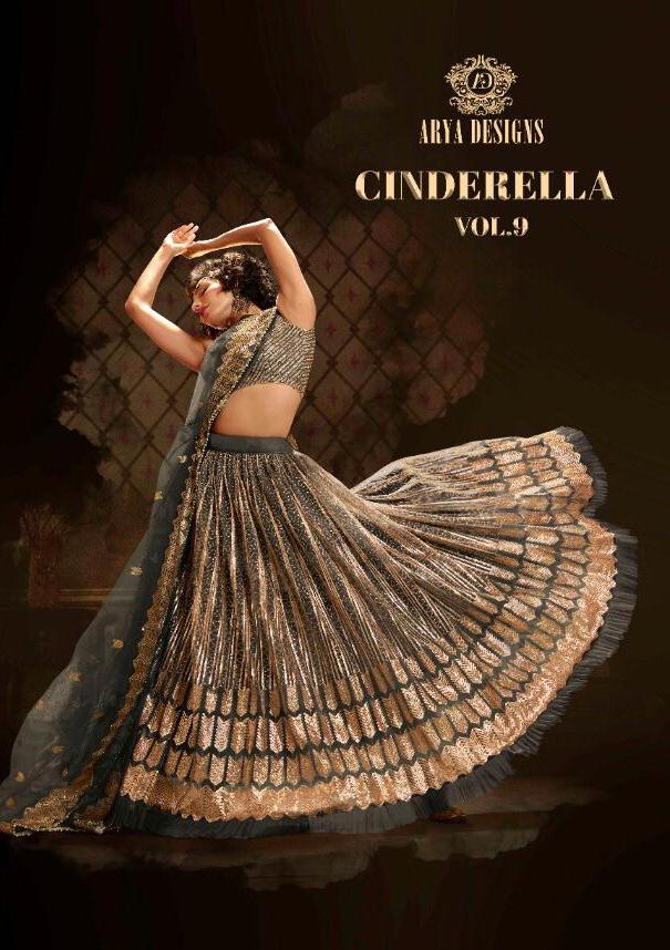 Arya Design Launch Cinderella Vol 9 Soft Net Designer 5001-5005 Series Exclusive Lehenga