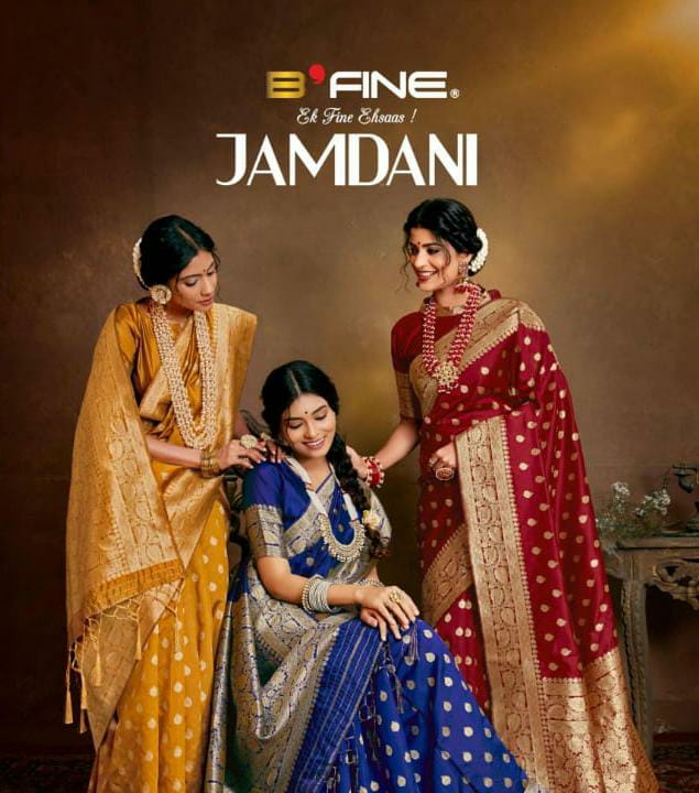 B Fine Launch Jamdani Traditional Wear Designer Silk Saree At Wholesale Price