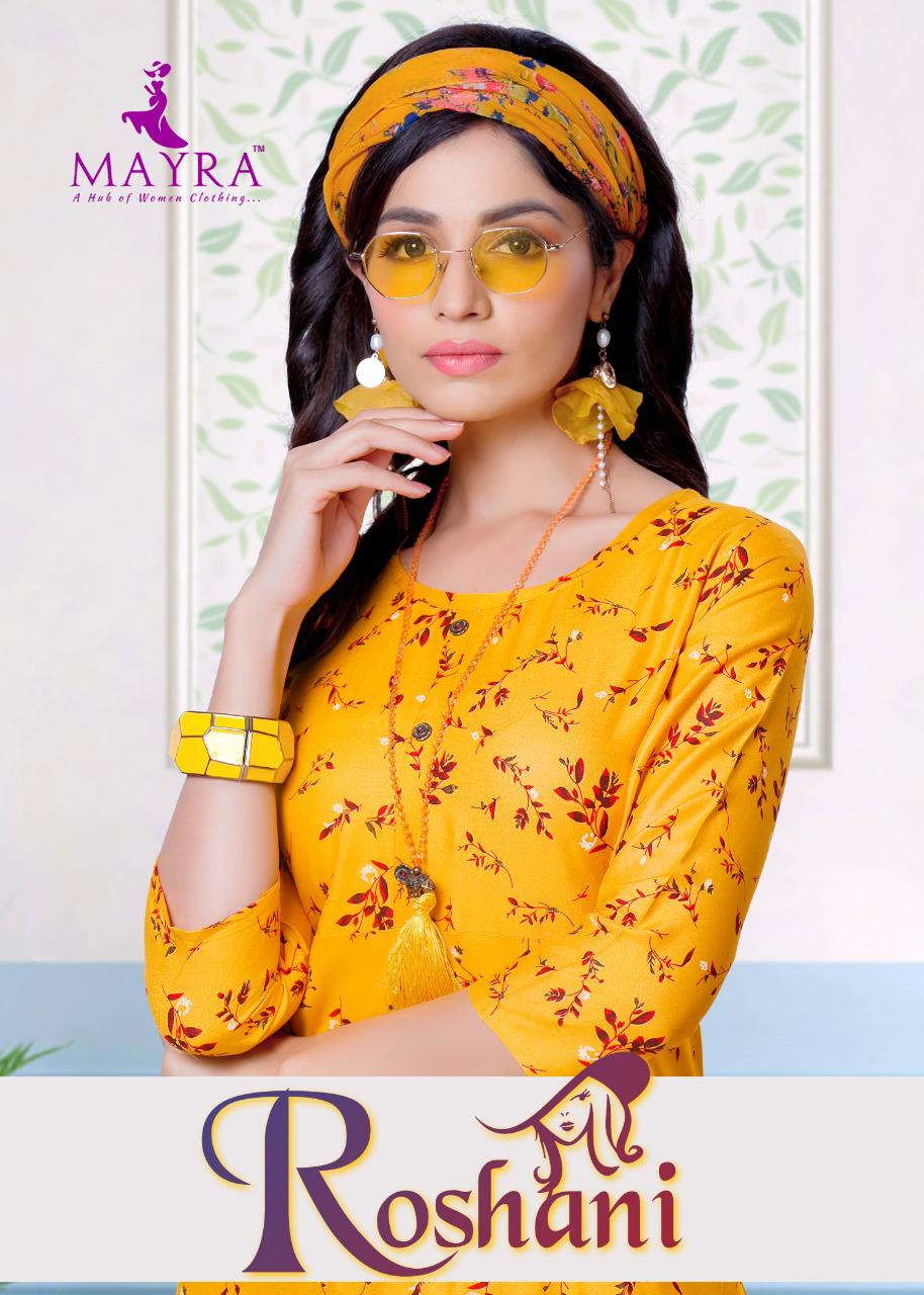 Mayra Presents Roshni Rayon Print Concept Daily Wear Kurti At Lowest Price