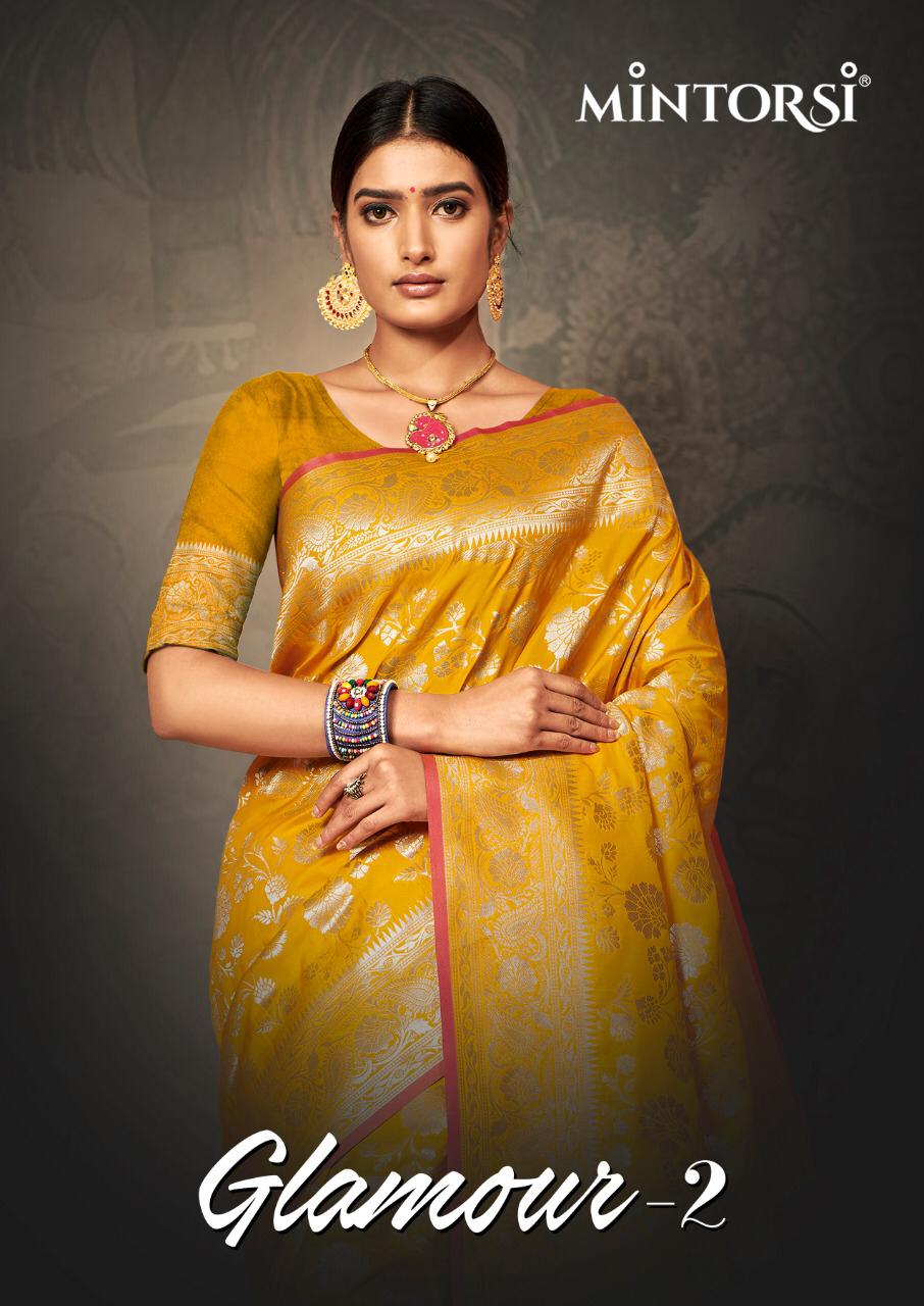 Mintorsi Launch Glamour Vol 2 Banarasi Silk Exclusive Designer Heavy Look Saree Trader