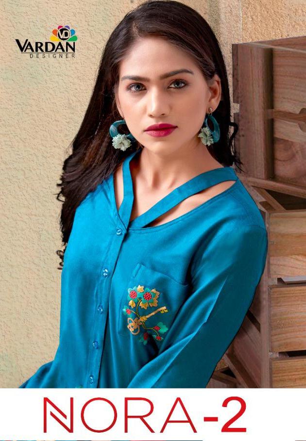 Nora Vol 2 By Vardan Designer Stylish Rayon Short Top At Krishna Creation In Surat