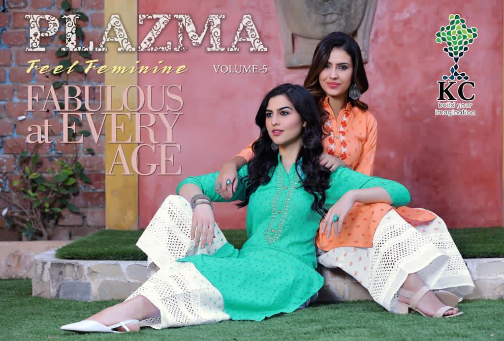 Plazma Vol 5 By Kc Rayon Printed Exclusive Designer Top With Plazzo Wholesaler