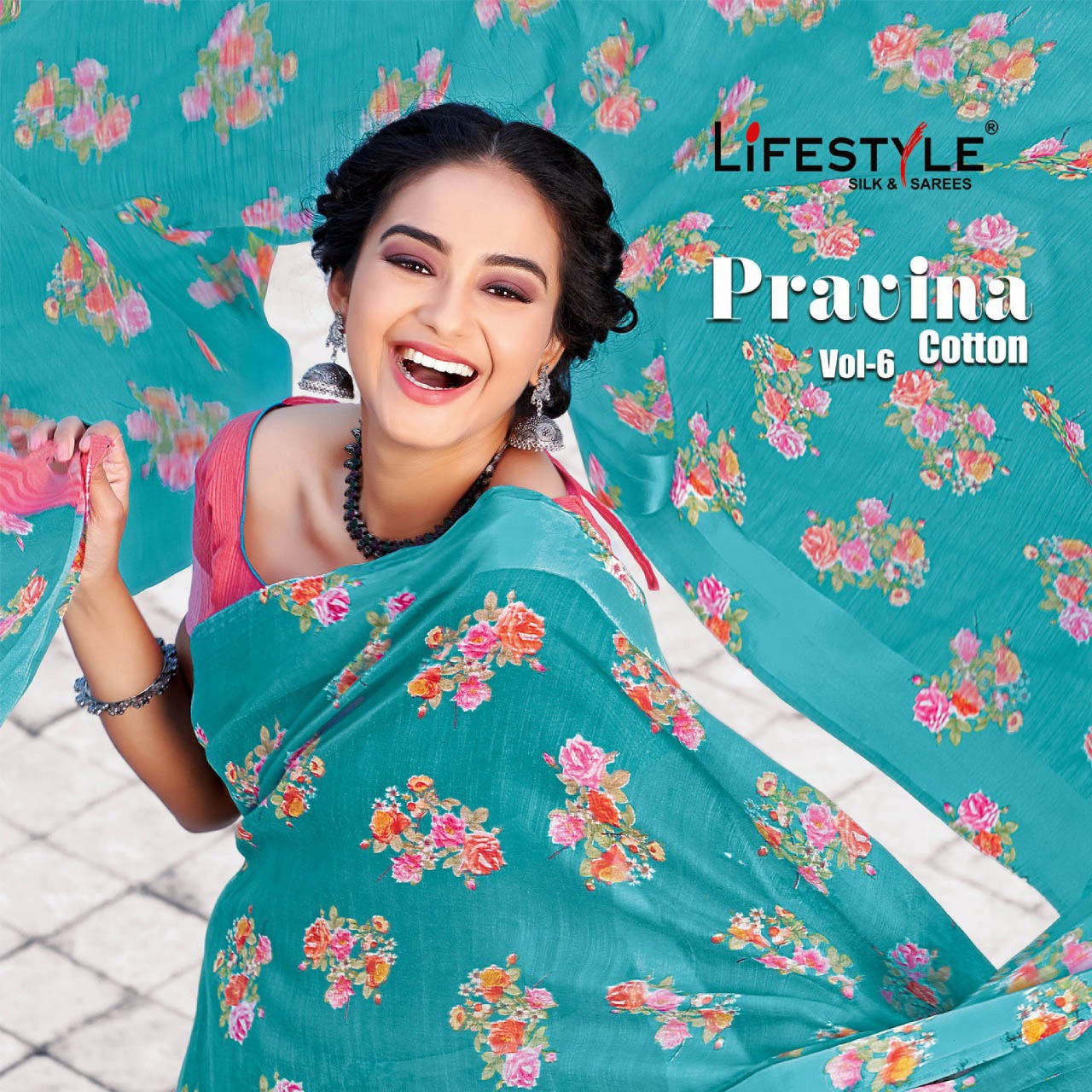 Pravina Cotton Vol 6 By Lifestyle Exclusive Linen Fancy Cotton Print Casual Wear Saree
