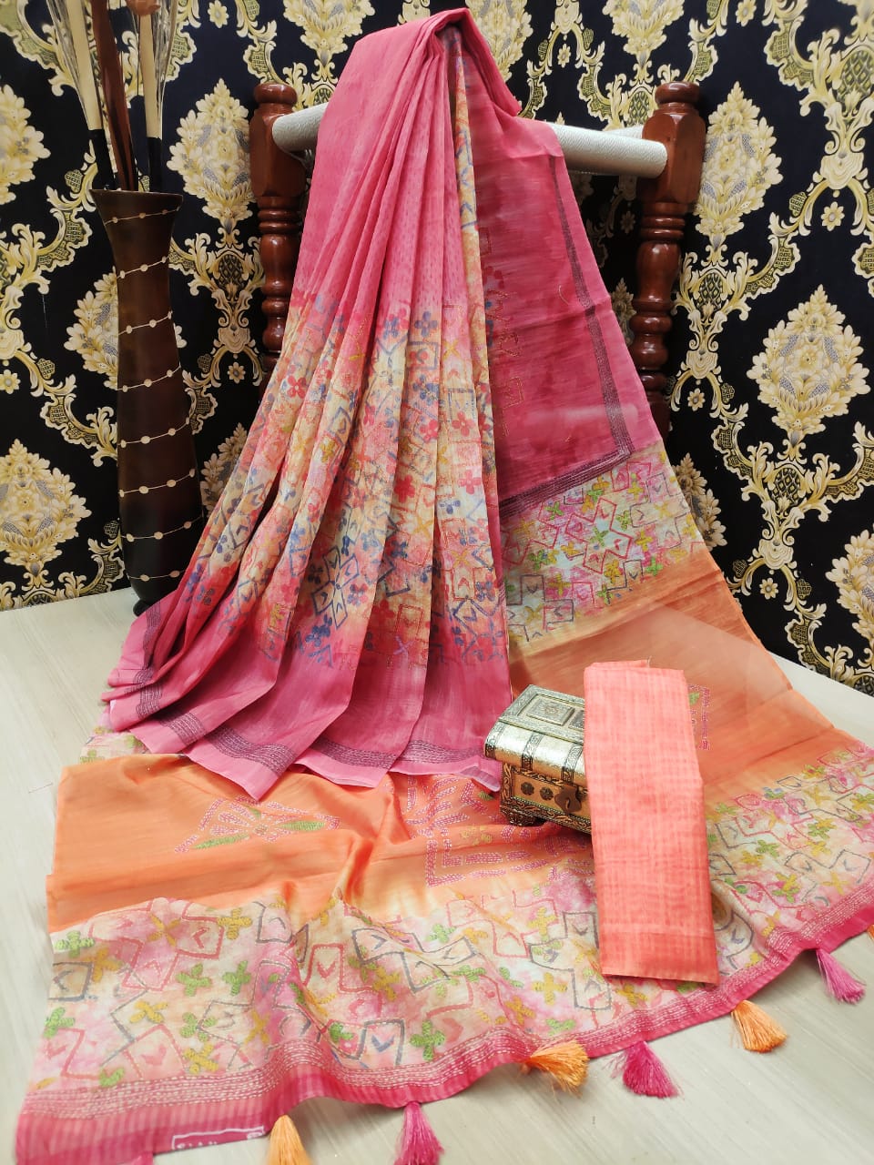 Siddharth Silk Mills Digital Corial Linen At Affordable Price In Surat Textile Market