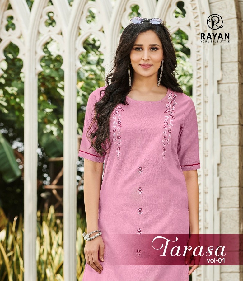 Tarasa Vol 1 By Rayan Formal Wear Cotton Pretty Look Exclusive Kurti With Pant Supplier