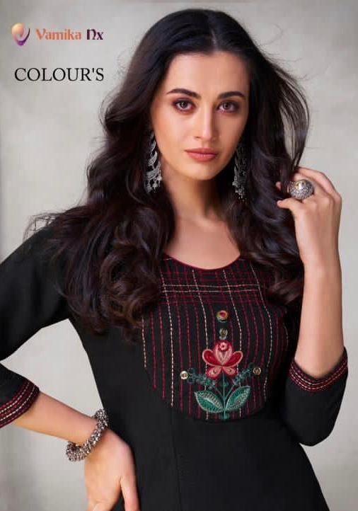 Vamika Nx Presents Colours Viscose Slub Charming Look Kurti Collections In India