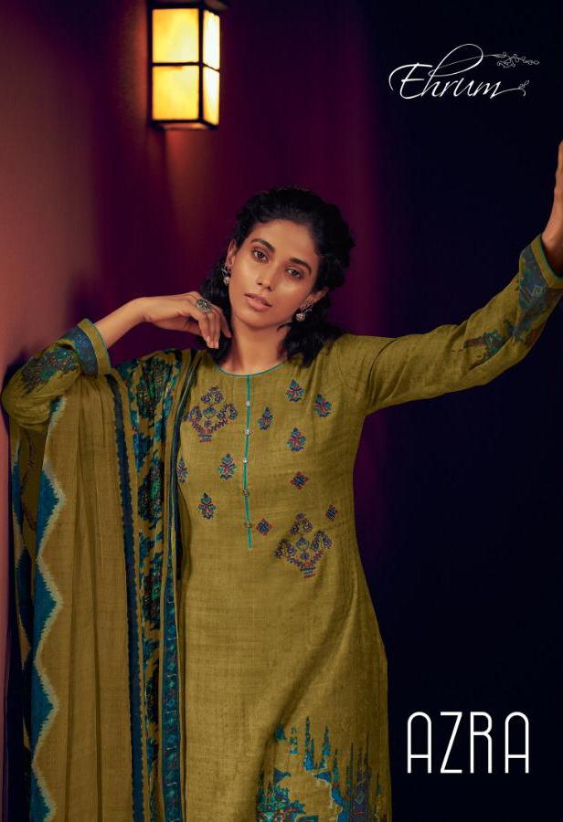 Varsha Fashion Presents Azra Pashmina Dobby Printed Winter Suits At Krishna Creation In Surat