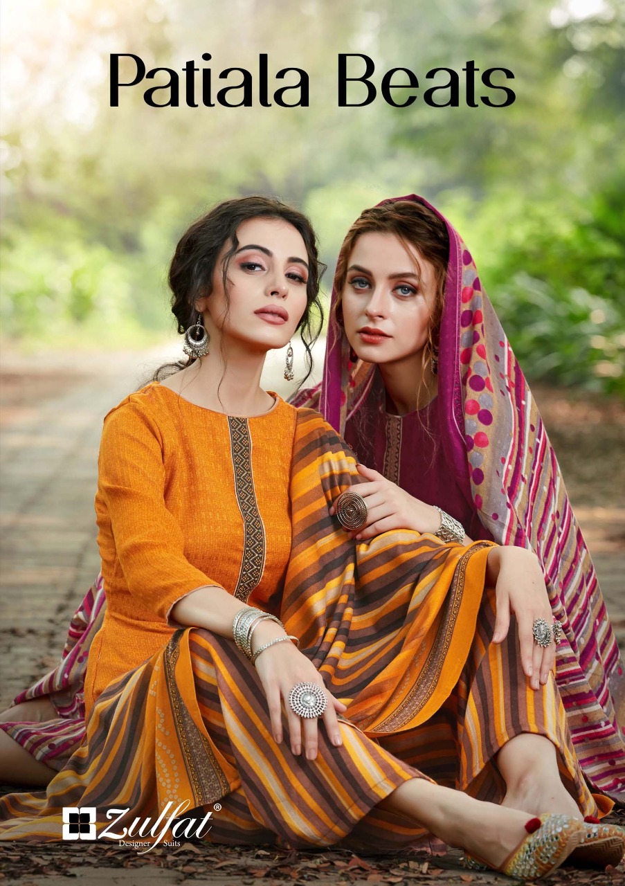 Zulfat Designer Patiala Beats Pashmina Print Elegant Look Salwar Suits Trader