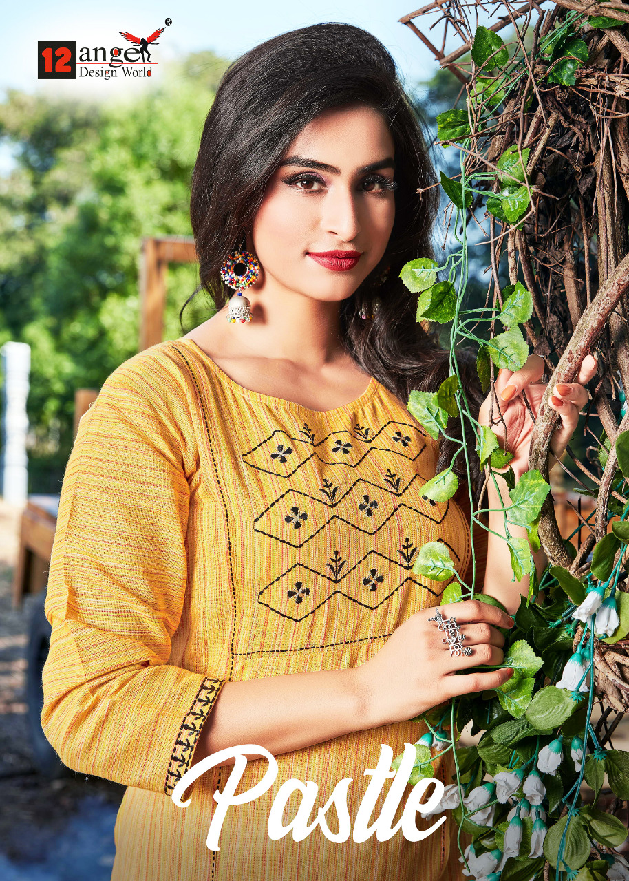 12 Angel Presents Pestle Cotton Casual Wear Kurti At Lowest Price In Surat Market
