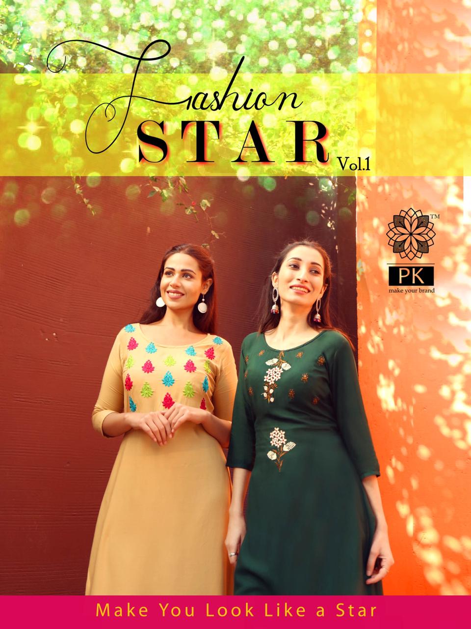 Aradhana By Pk Fashion Star Vol 1 Rayon Low Range Kurti For Girls And Ladies