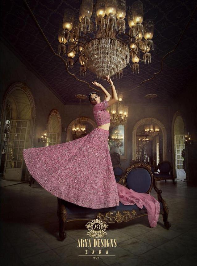 Arya Designs Zara Vol 7 Soft Net Bridal Exclusive Fancy Lehenga Collection