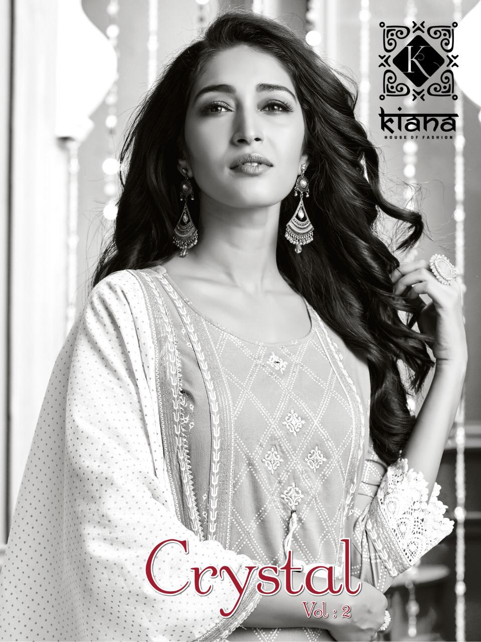 Crystal Vol 2 By Kiana Chanderi Silk Rayon Top With Sharara Pant Plazzo And Dupatta Readymade