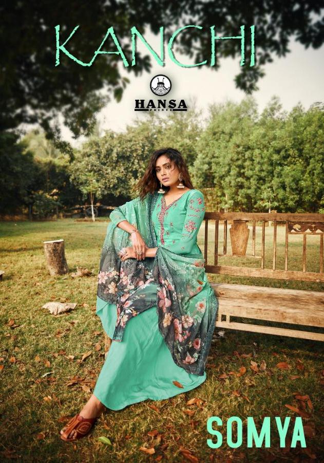 Hansa Presents Saumya Crape Digital Print With Work Festival Wear Salwar Suits Trader