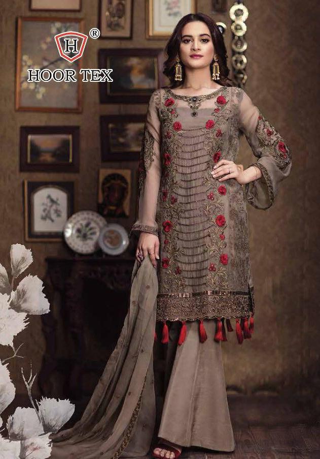 Hoor Tex Presents Kitab Vol 4 Designer Georgette Embroidery Work Pakistani Suits