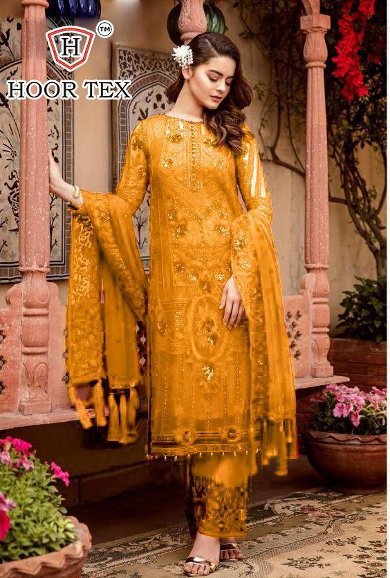 Hoor Tex Super Hit Design 16017 Heavy Georgette Pakistani Suits Concept In Surat Market