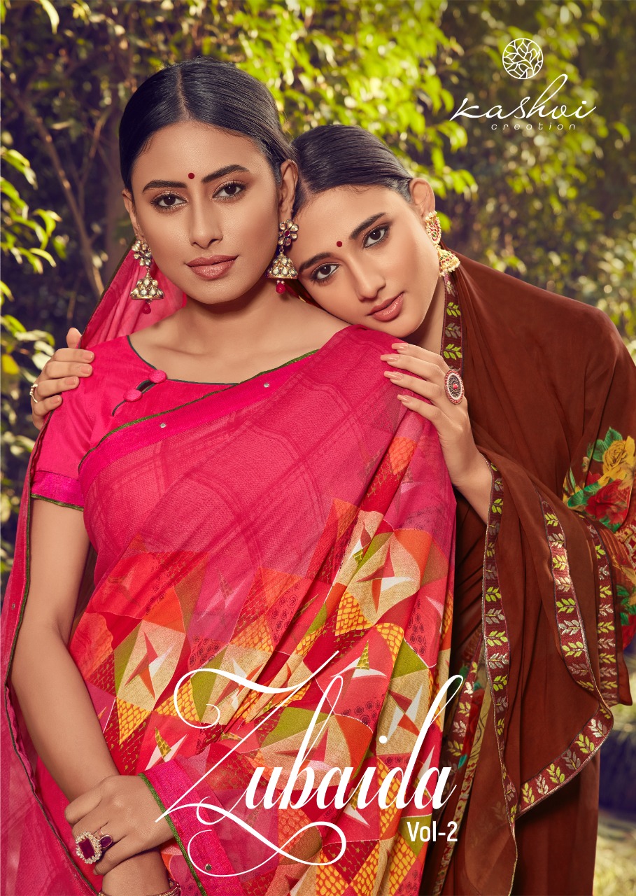 Kashvi Creation Zubaida Vol 2 Weightless Formal Wear With Border Saree Concept