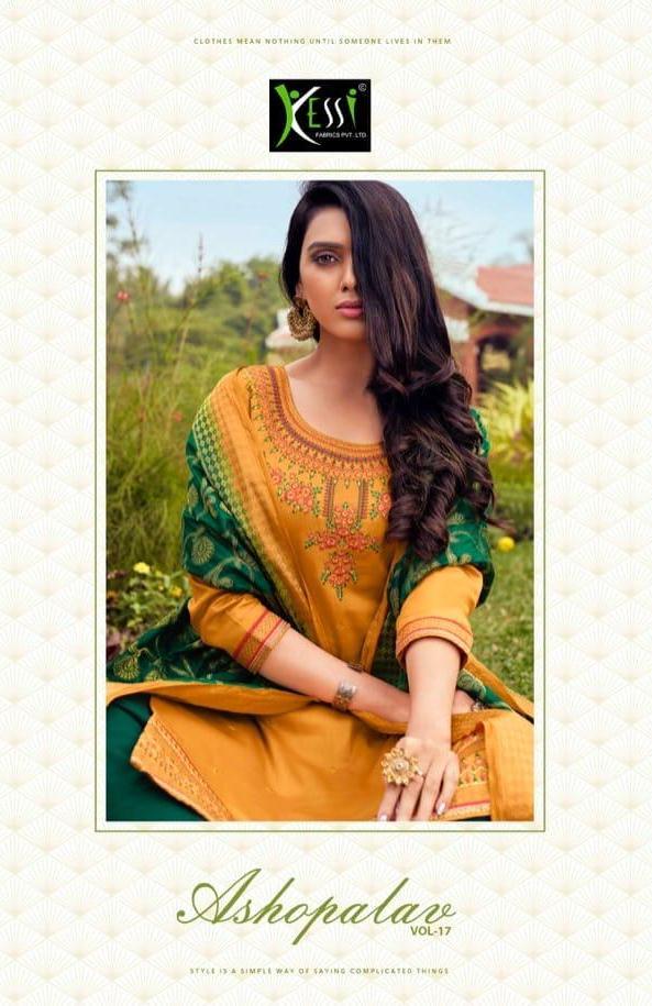 Kessi Asopalav Vol 17 Jam Silk With Embroidery Work Good Looking Salwar Kameez