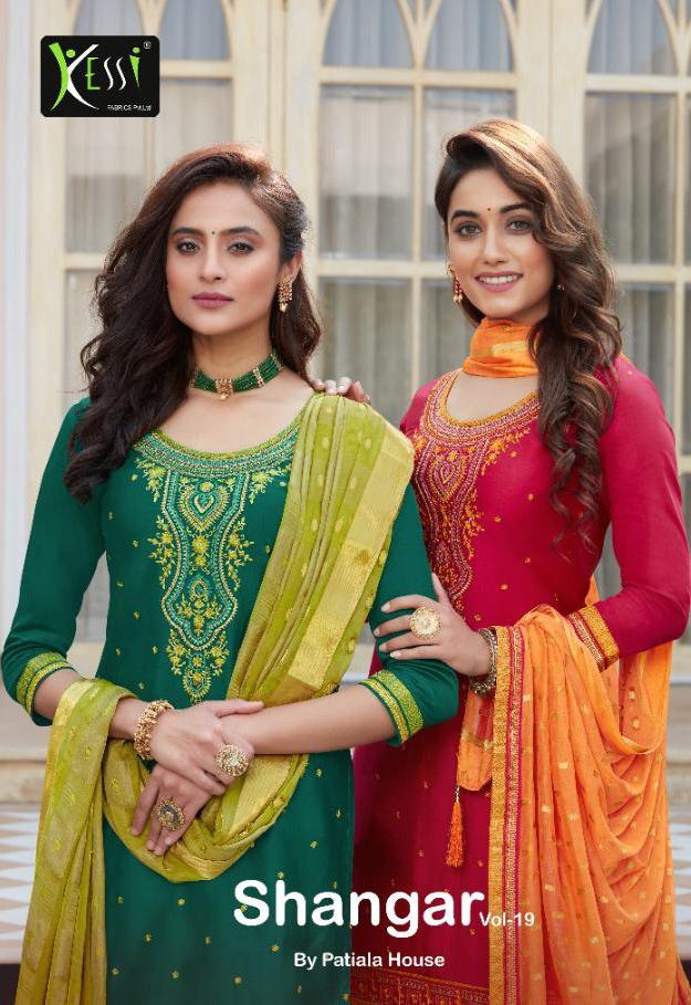 Kessi Shangar By Patiala House Vol 19 Jam Silk Work Punjabi Suits
