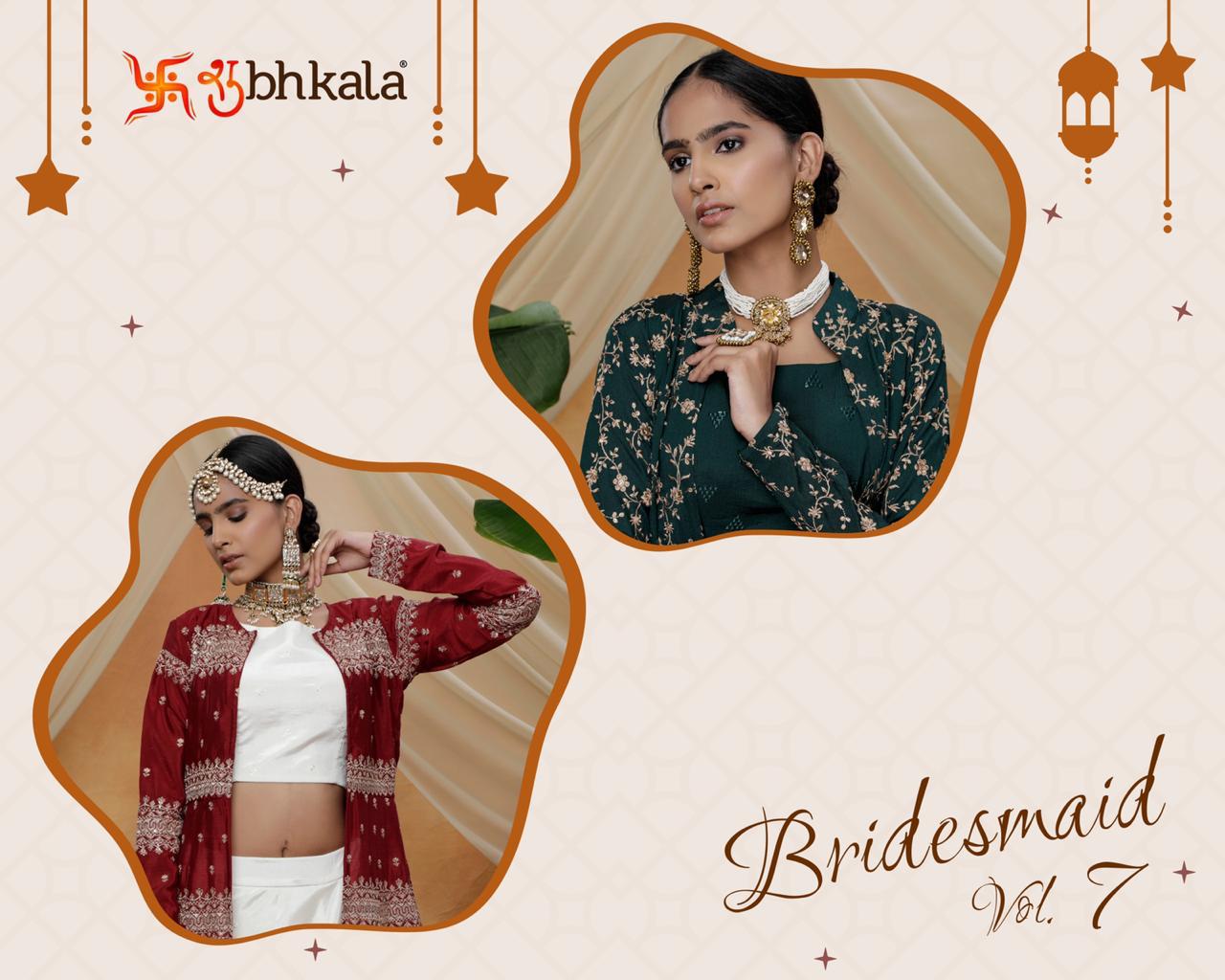 Khushboo Bridesmaid Vol 7 Chinon Stylish Party Wear Lehenga Choli Collection In Best Rate