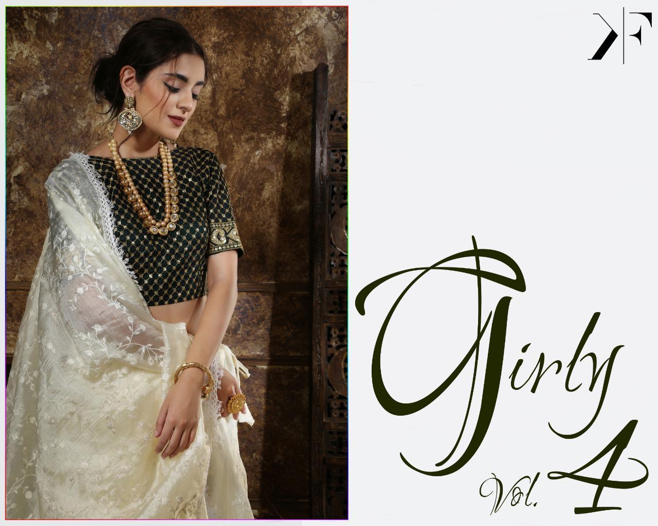 Khushboo Girly Vol 4 Satin Silk 1091-1096 Series Designer Party Wear Lehenga Collection
