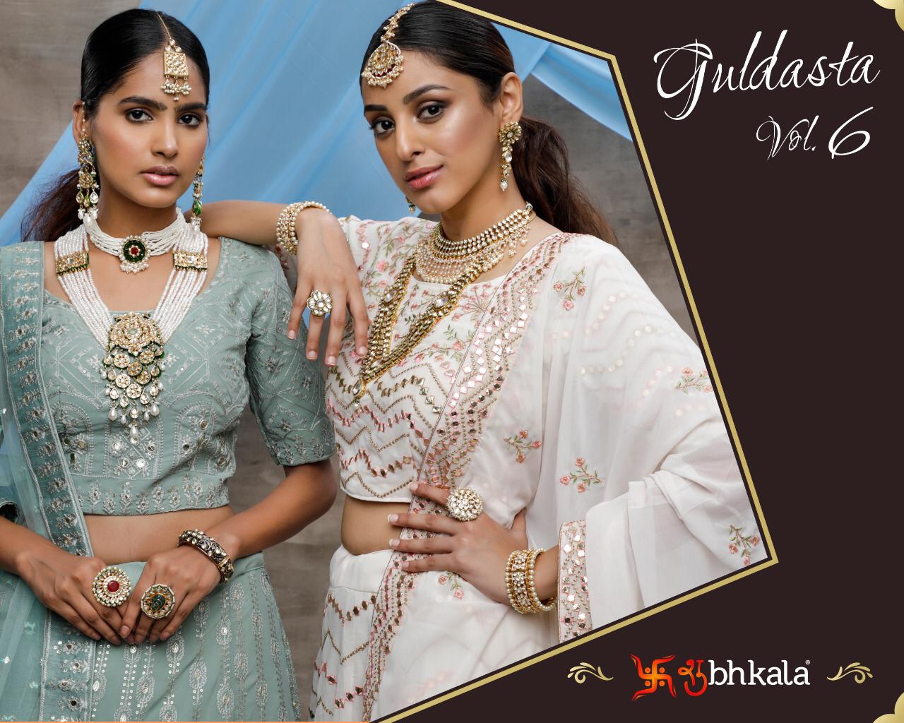 Khushboo Presents Guldasta Vol 6 Georgette Net Exclusive Designer Bridal Lehenga Collections
