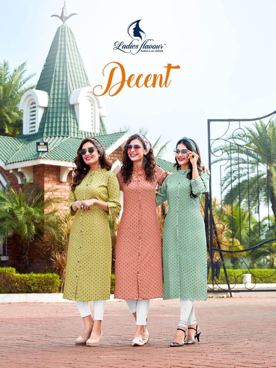 Ladies Flavour Decent Rayon Embroidery Work Pretty Look Kurti For Girls