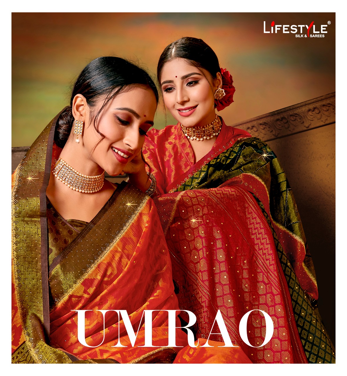 Lifestyle Presents Umrao Fancy Cotton Brasso Traditional Wear Designer Saree Wholesaler