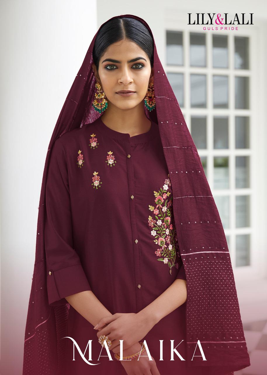 Lily And Lali Lunch Malaika Bemberg Silk With Handwork Readymade Salwar Suits Seller