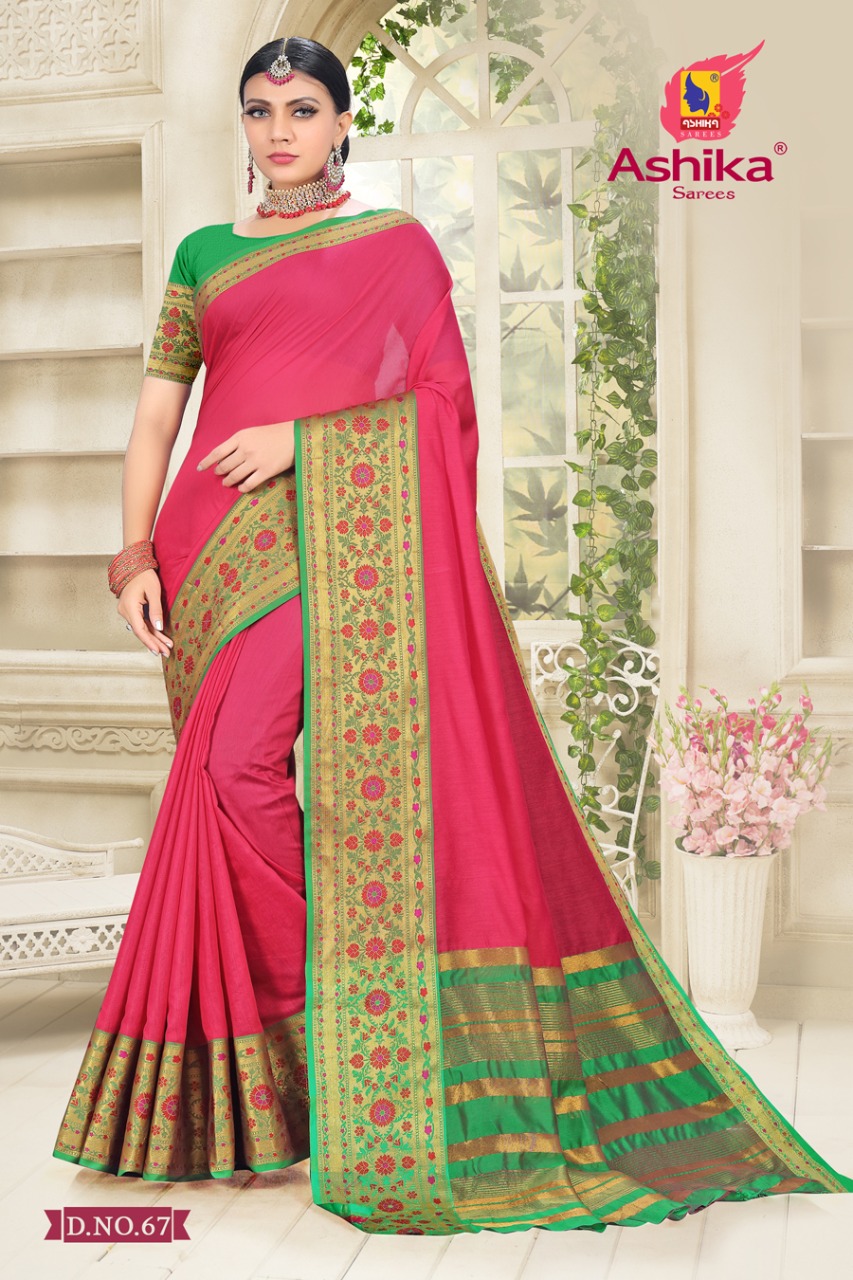 Lotus Vol 9 By Ashika Saree Casual Wear Cotton Silk Saree At Affordable Rate In India
