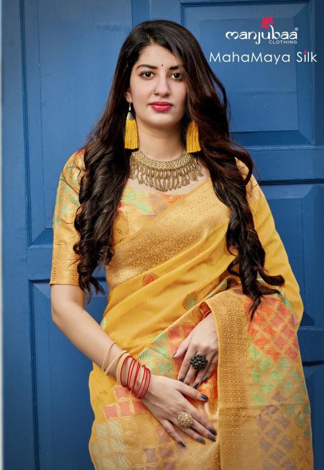 Manjubaa Launch Mahamaya Silk 3101-3102 Series Party Wear Heavy Look Designer Silk Saree
