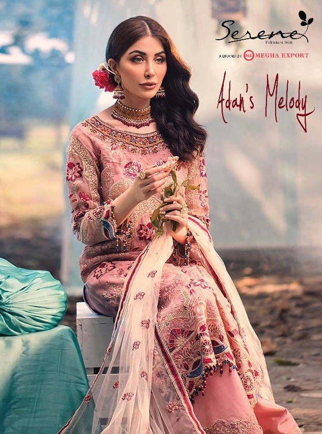 Megha Exports Adans Melody Designer Georgette Embroidery Work Pakistani Suits Concept