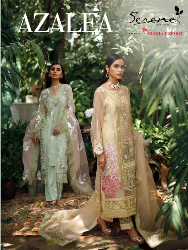 Megha Exports Azalea Georgette Heavy Embroidery Stylish Look Suit Collections 2021