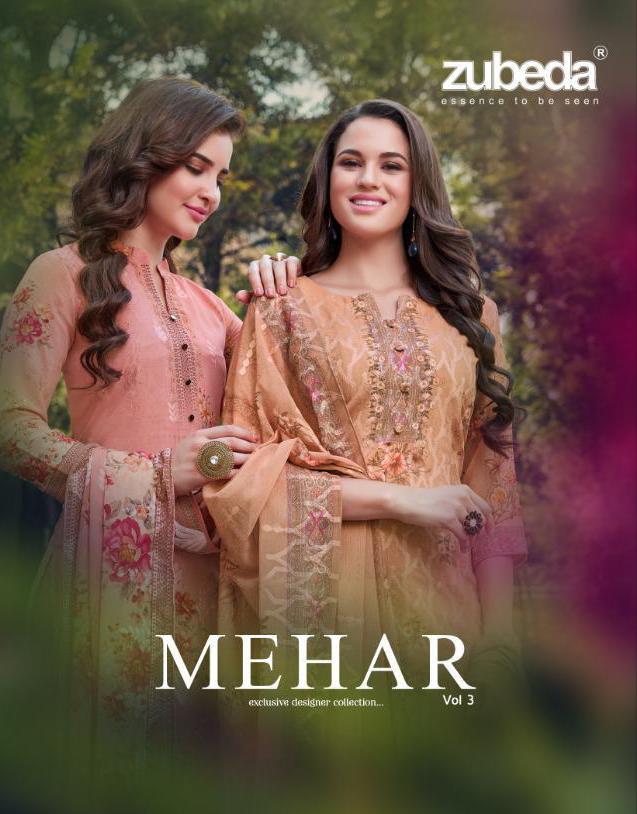 Mehar Vol 3 By Zubeda Georgette Embroidery Fancy Salwar Kameez