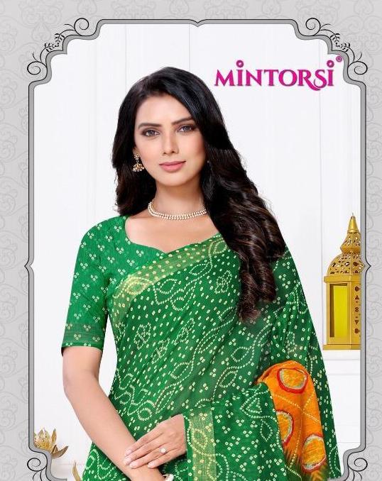 Mintorsi Seenia Bandhni Vol 2 Cotton Silk Saris Wholesaler