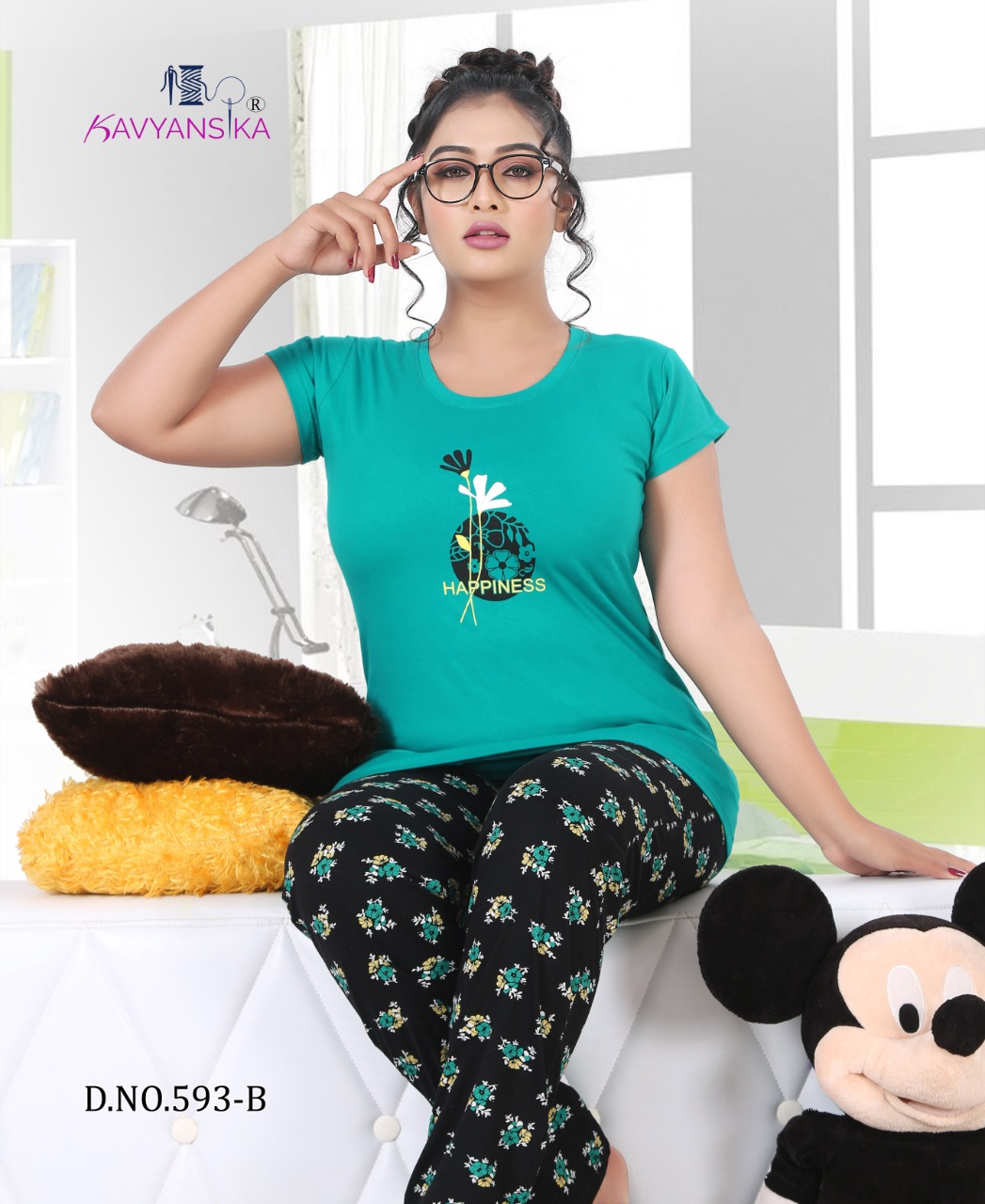 Night Suit Vol 593 By Kavyansika Premium Hosiery Cotton Night Suit