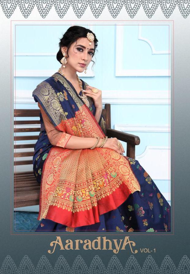 Np Saree Launch Aaradhya Vol 1 Banarasi Silk Designer Traditional Wear Saree At Online Shopping