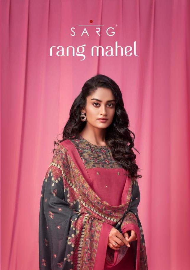 Rang Mahal By Sarg Pretty Look Muslin Silk Digital Prints Salwar Suits At Wholesale Price