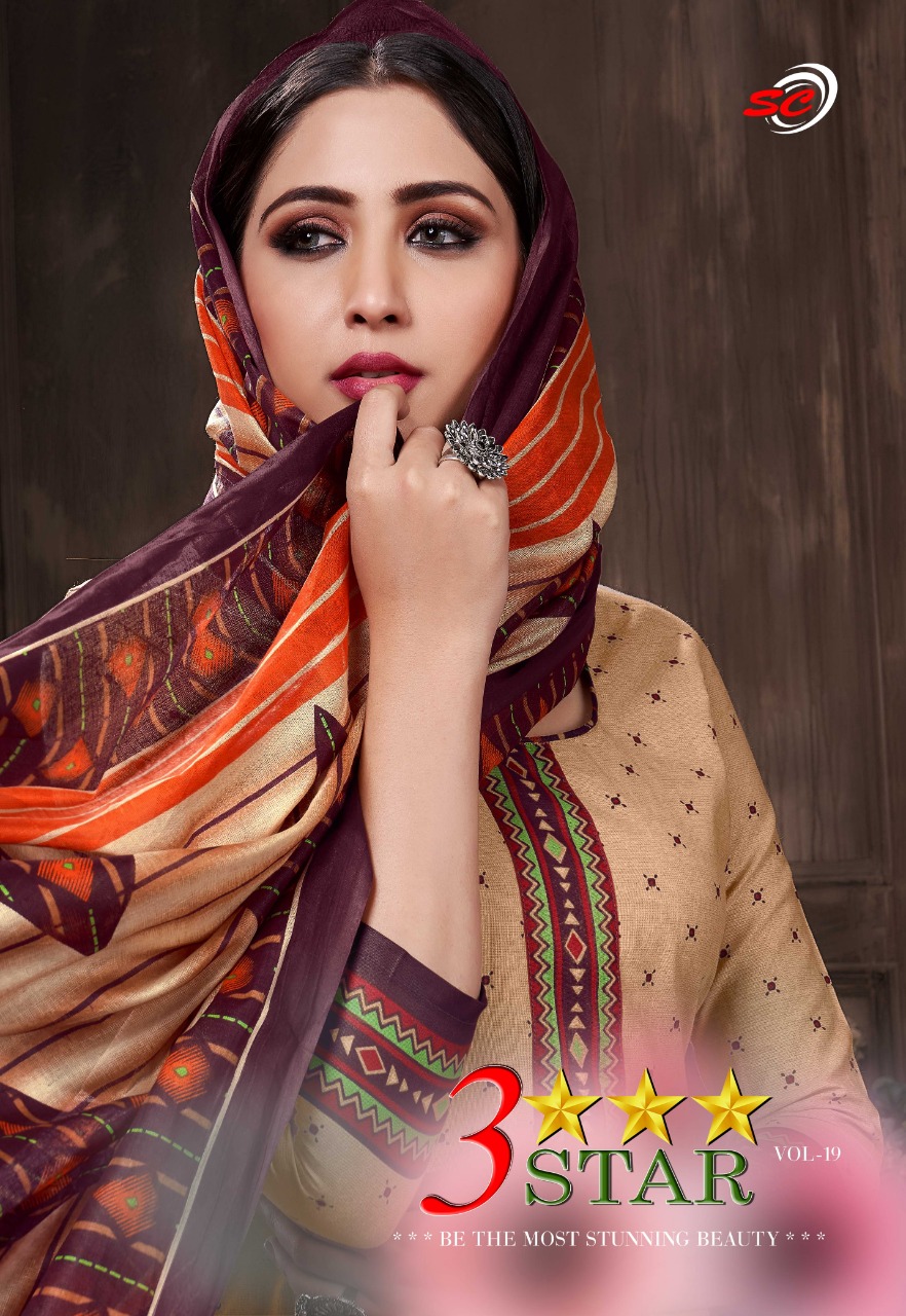 Shreenath Creation 3 Star Vol 19 Regular Wear Cotton Dress Materials In Surat Textile Market