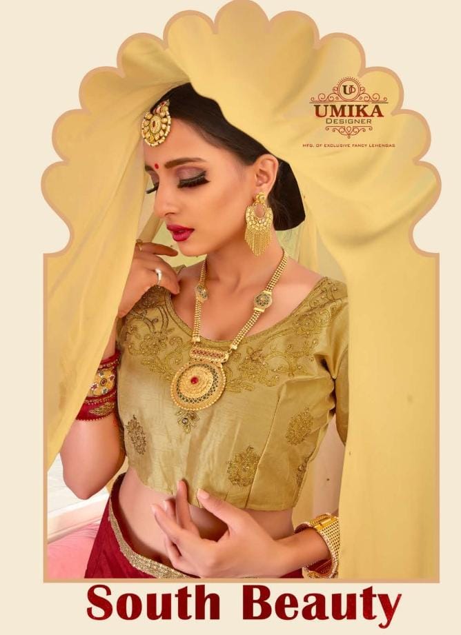 South Beauty By Umika Designer Traditional Festival Wear Silk Lehenga Catalogs