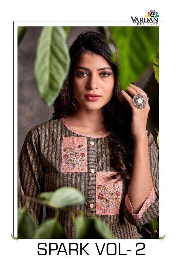 Spark Vol 2 By Vardan South Cotton With Work Top With Pant