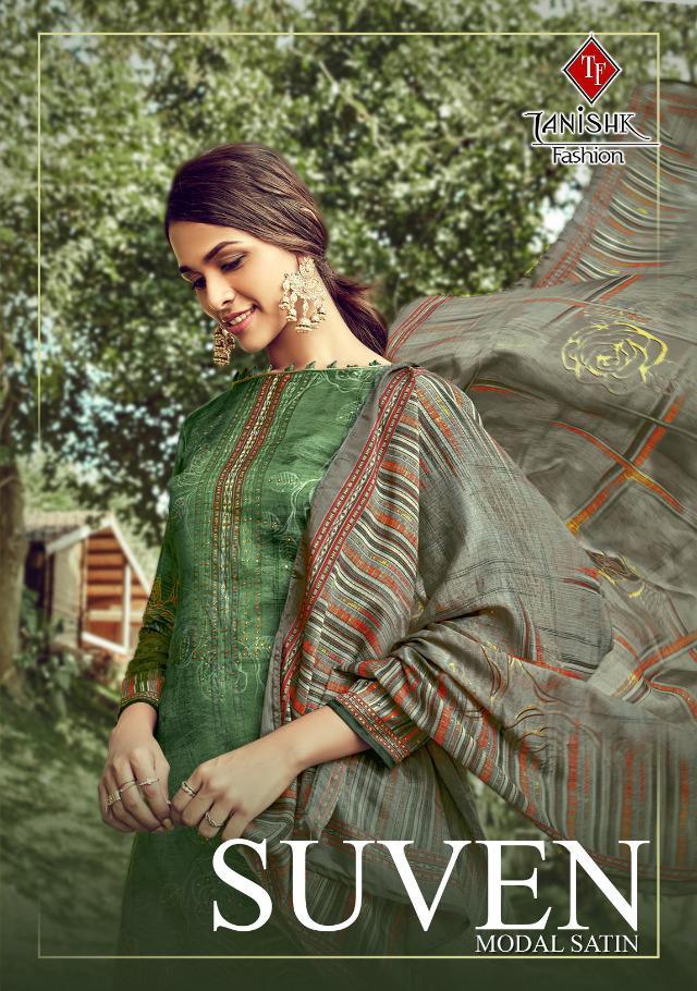 Tanishk Fashion Suven Pure Modal Satin Digital Print With Work Latest Dress Materials
