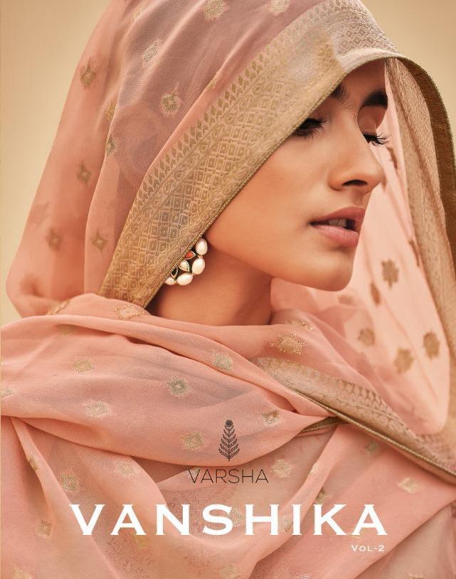 Varsha Fashion Launch Vanshika Vol 2 Banarasi Woven With Embroidery Heavy Suits Wholesaler