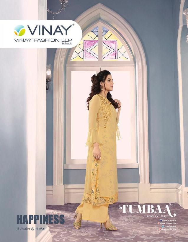 Vinay Fashion Tumbaa Happiness Georgette Digital Print 37771 Series Top With Plazzo