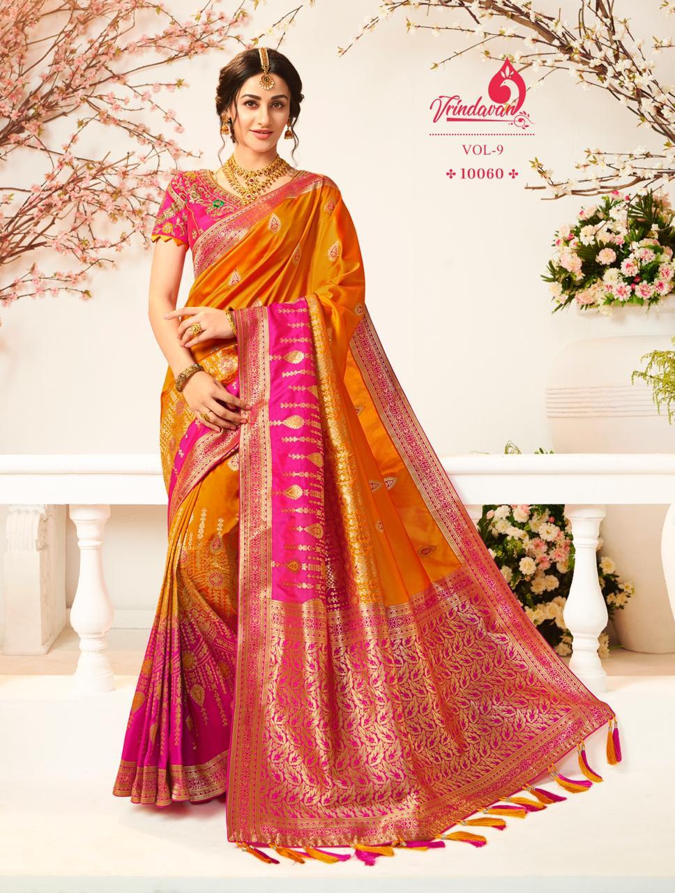 Vrindavan Vol 9 By Royal Banarasi Silk Exclusive Stylish Saree Wholesaler