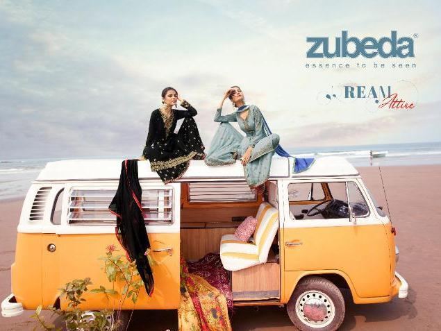 Zubeda Presents Dream Attrie Real Georgette With Embroidery Work Plazzo Bottom Suits